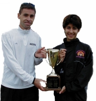 Sandu Rebencuic, U.S. Army and Priscilla Hein, Indiana Invaders winners of 2001 Mayor's Cup