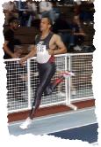 Bill Collins, winner of the M45 60m (7:30) and 200 (22.90) in 2000. Photo by Suzy Hess, National Masters News