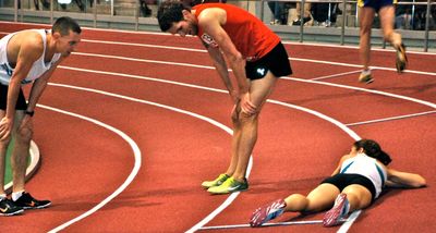 Indoor track is fun! (Photo: Tom Derderian)