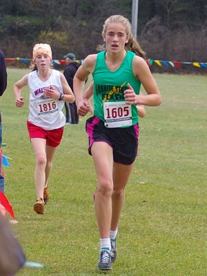 First place Gwenyth Winship with 4th place Waltham Leah Brams (Photo: Granite State Flash / Justin Platt)