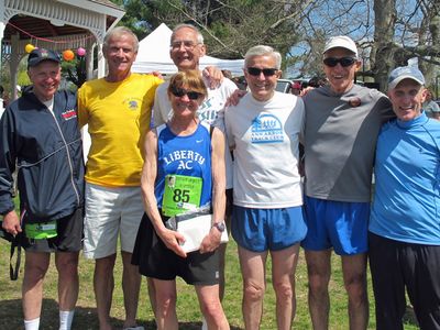 James Joyce Ramble M70 team and individual winners, and Jan Holmquist (Photo courtesy of Jan Holmquist)