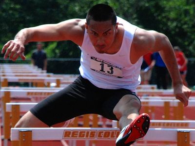  Bryant Wang won both the 110 and 400 hurdles (Photo: Tom Derderian)
